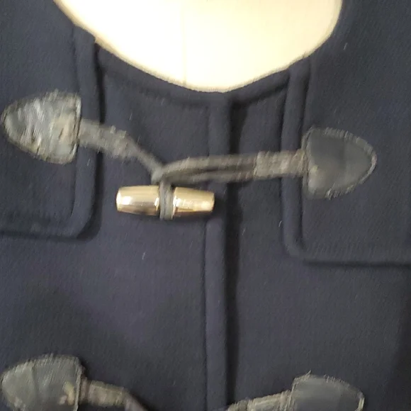 Sandro Women's Navy Toggle Pea Coat - Picture 6 of 17